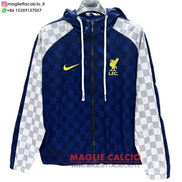 liverpool blu bianco nuova giacca a vento 2025-2026