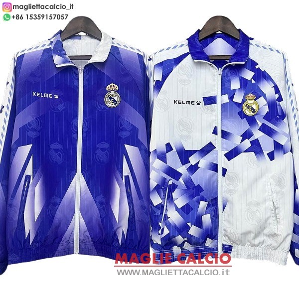 nuova real madrid bianco purpureo giacca a vento 2025-2026
