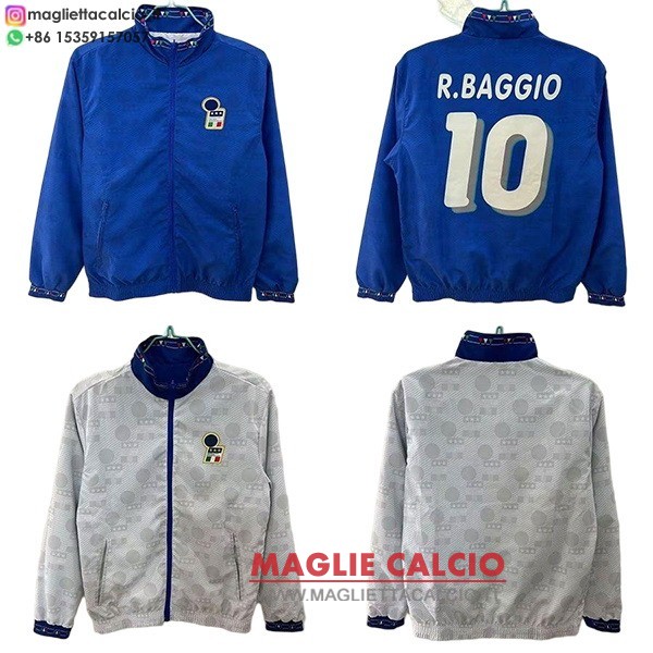 nuova italia bianco blu giacca a vento 2025