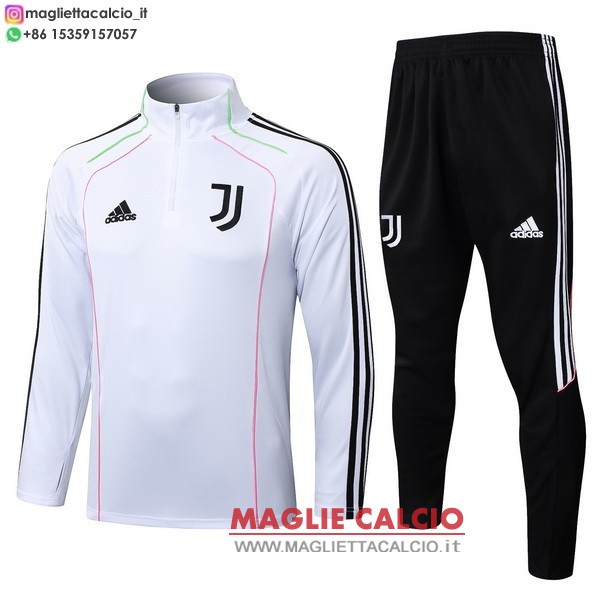 nuova juventus insieme completo bianco nero bambino felpa da allenamento 2025-2026