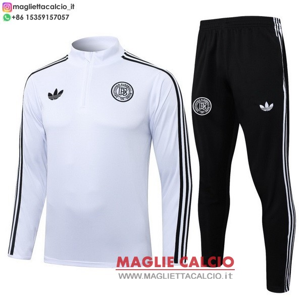 nuova germania insieme completo bianco nero bambino felpa da allenamento 2025