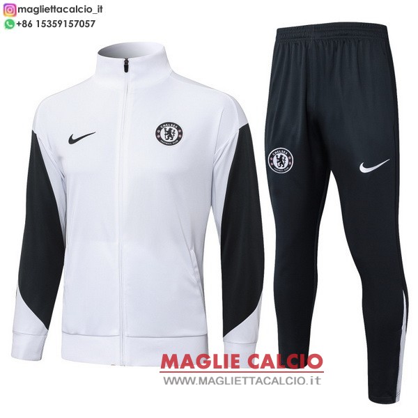 nuova chelsea insieme completo bianco nero giacca lunga zip 2025-2026