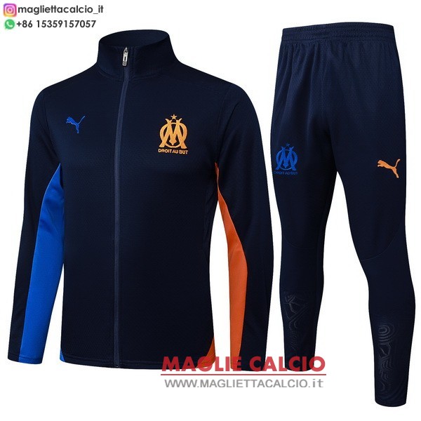 nuova narseille insieme completo blu navy giacca lunga zip 2024-2025