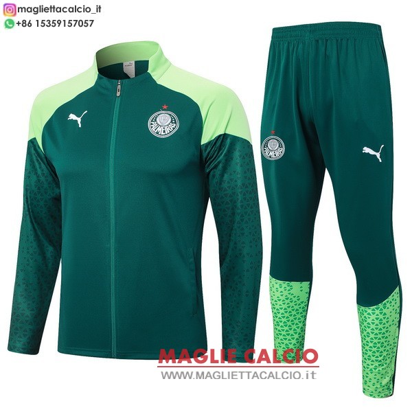 nuova palmeiras insieme completo verde giacca lunga zip 2025-2026