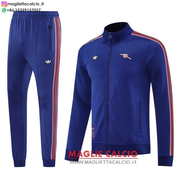 nuova arsenal insieme completo blu navy giacca lunga zip 2025-2026