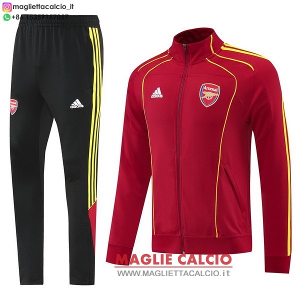 nuova arsenal insieme completo nero rosso giallo giacca lunga zip 2025-2026