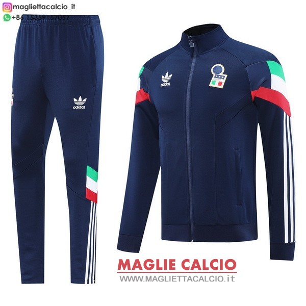 nuova italia insieme completo blu navy giallo giacca lunga zip 2025