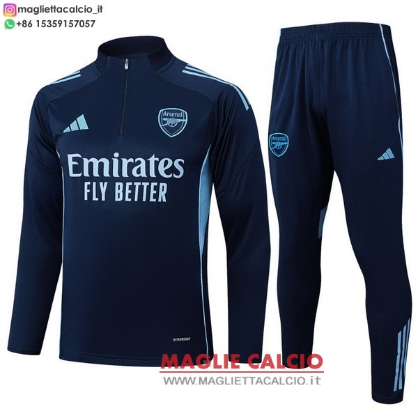 nuova arsenal insieme completo blu navy felpa da allenamento 2025-2026