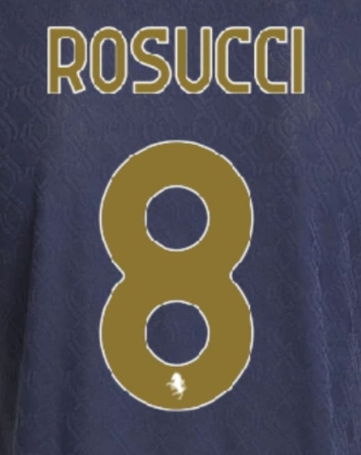 ROSUCCI#8-Juventus font 3 kit 2024（2024赛季第三场球衣印号格式）