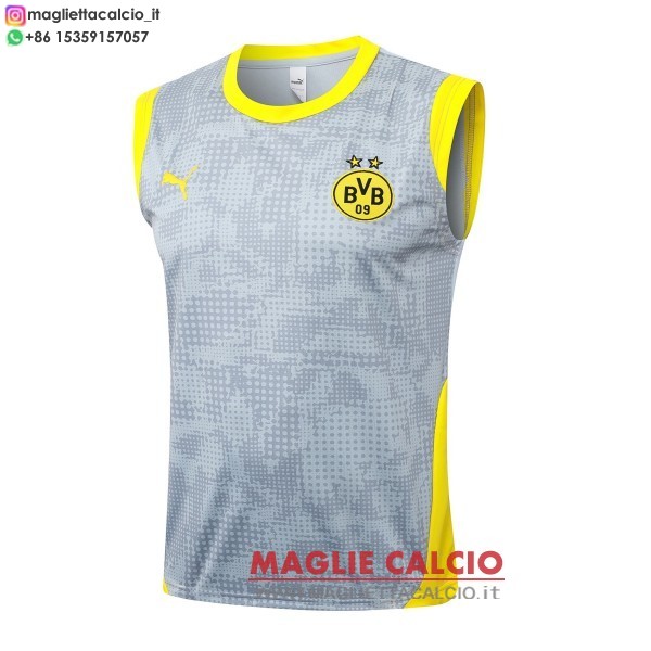 nuova formazione senza maniche divisione magliette borussia dortmund 2025-2026 grigio giallo