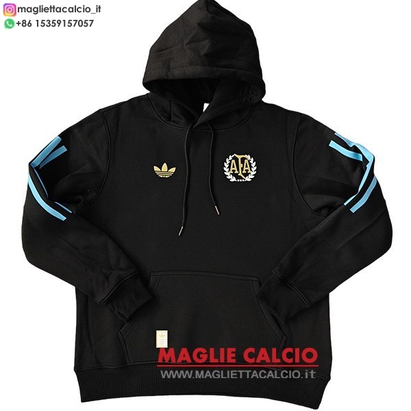 nuova argentina nero felpa con cappuccio 2026