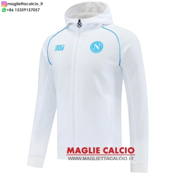 nuova napoli bianco blu felpa Cappuccio 2025-2026