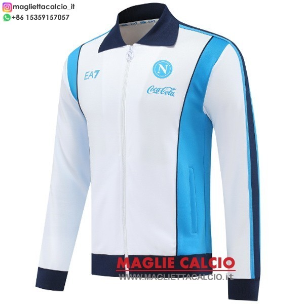 nuova napoli bianco ii blu giacca lunga zip 2025-2026