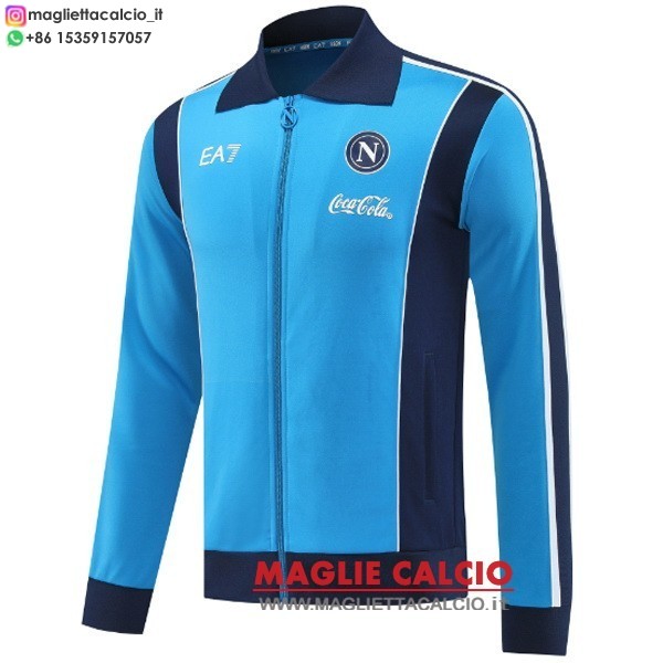 nuova napoli blu giacca lunga zip 2025-2026
