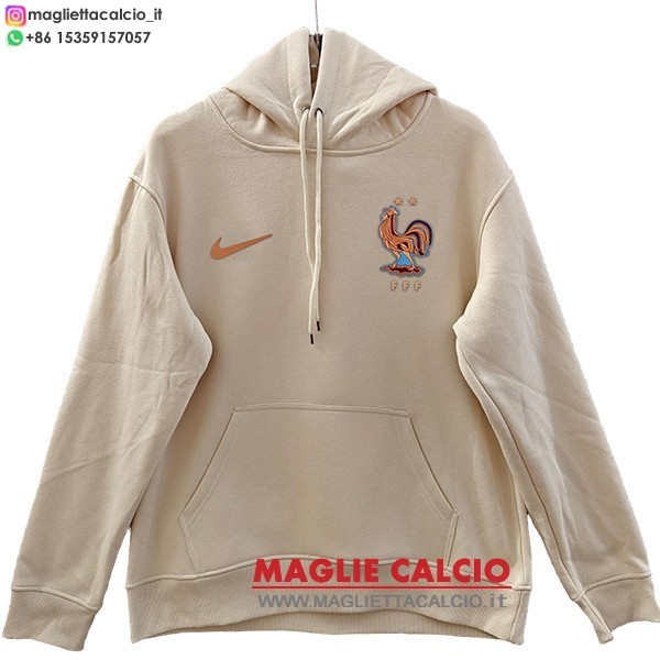 nuova france bianco giallo felpa con cappuccio 2026