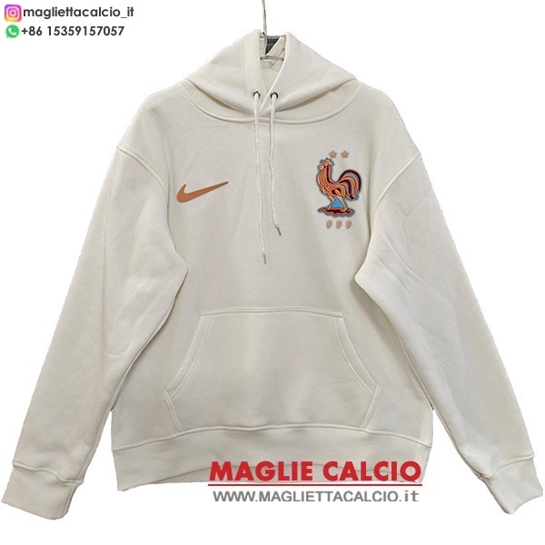 nuova france bianco felpa con cappuccio 2026