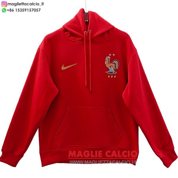 nuova france rosso felpa con cappuccio 2026