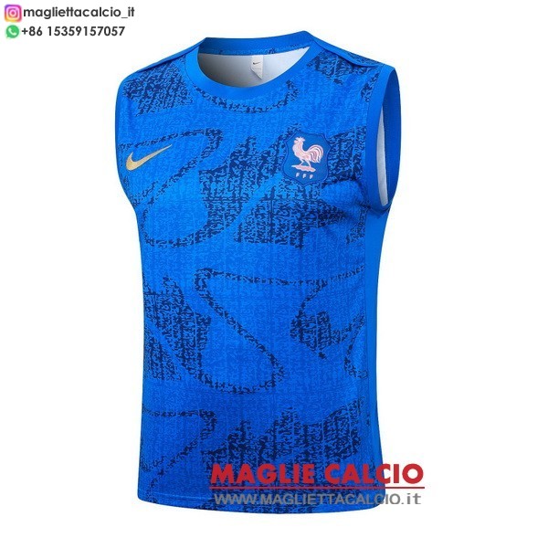 nuova magliette francia senza maniche formazione 2026 blu