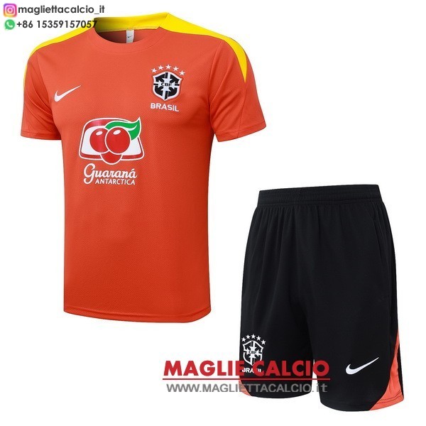 formazione set completo divisione magliette brasile 2026 arancione nero