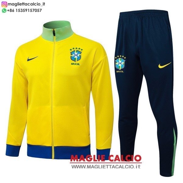 nuova brasil insieme completo giallo verde giacca full zip 2026