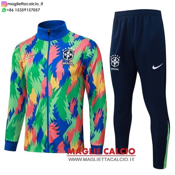 nuova brasil insieme completo verde blu giacca full zip 2026