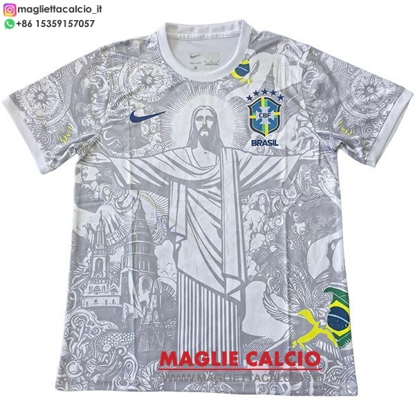 thailandia speciale magliette nazionale brasile 2026 bianco grigio