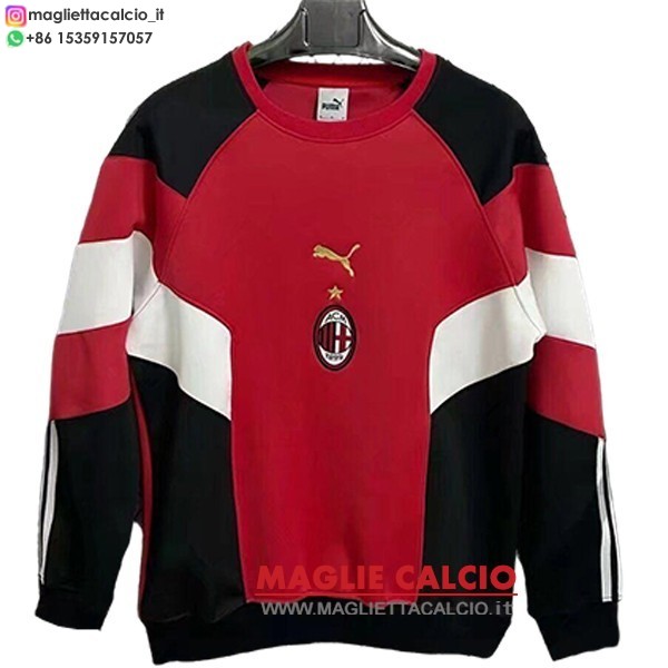 nuova ac milan rosso I nero Felpa Girocollo Uomo 2025-2026