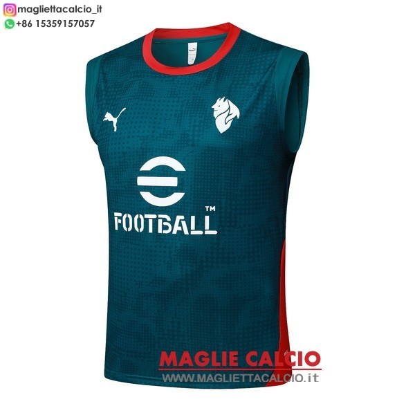 senza maniche formazione divisione magliette ac milan 2025-2026 verde rosso