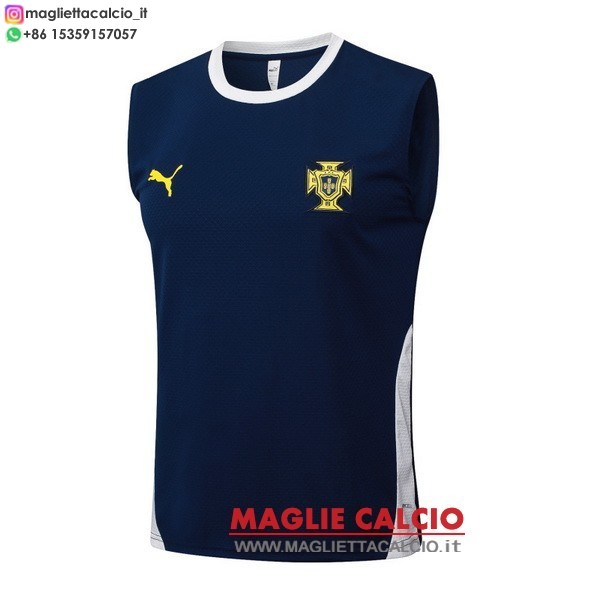 nuova senza maniche formazione divisione magliette portogallo 2026 blu bianco