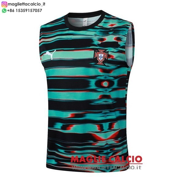 nuova senza maniche formazione divisione magliette portogallo 2026 verde nero