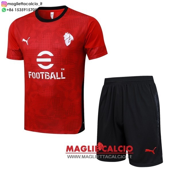 nuova formazione set completo divisione magliette ac milan 2025-2026 rosso i nero