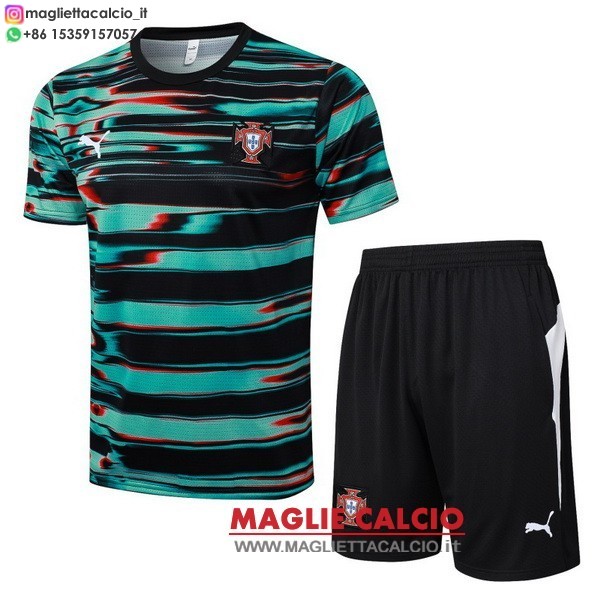 nuova formazione set completo divisione magliette portogallo 2026 verde nero