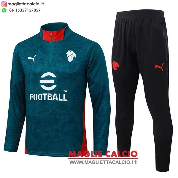 nuova ac milan insieme completo verde I nero felpa da allenamento 2025-2026