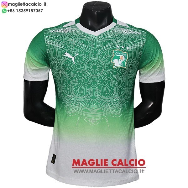 Speciale giocatori magliette nazionale costa d'avorio 2026 verde bianco