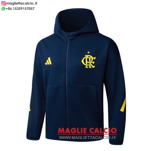 nuova flamengo blu navy giacca con cappuccio full zip 2025-2026