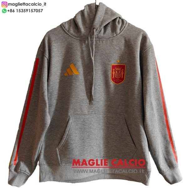nuova spagna grigio rosso felpa con cappuccio 2026