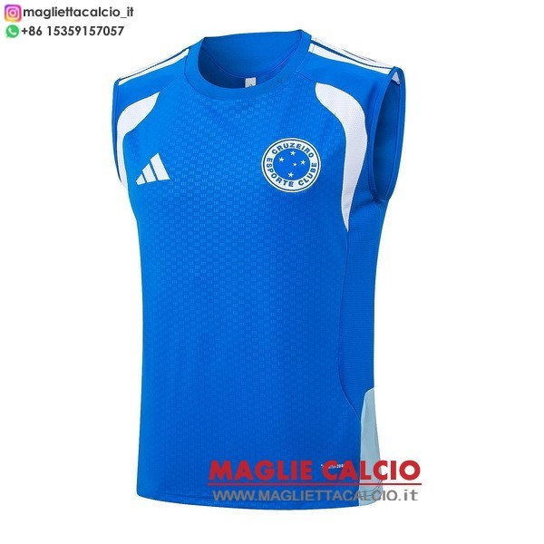 nuova senza maniche formazione divisione magliette cruzeiro 2026-2027 blu bianco