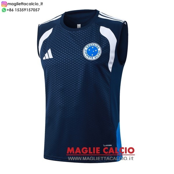 nuova senza maniche formazione divisione magliette cruzeiro 2026-2027 blu navy