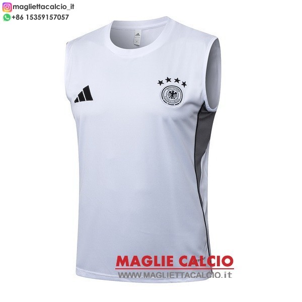nuova senza maniche formazione divisione magliette germania 2026 bianco