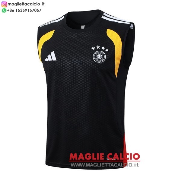 nuova senza maniche formazione divisione magliette germania 2026 nero giallo