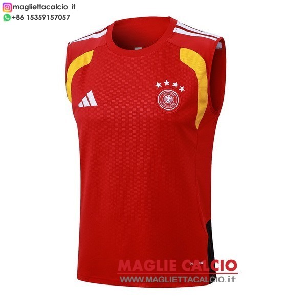 nuova senza maniche formazione divisione magliette germania 2026 rosso giallo