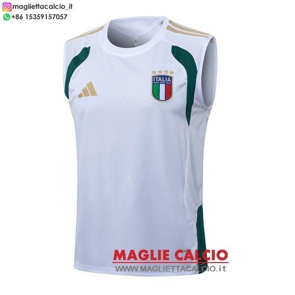 senza maniche magliette italia formazione 2026 bianco verde