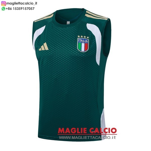 senza maniche magliette italia formazione 2026 verde