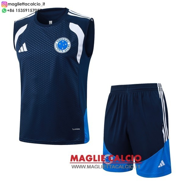 nuova senza maniche formazione set completo divisione magliette cruzeiro 2026-2027 blu navy