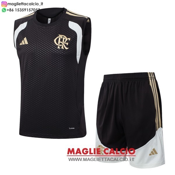 nuova senza maniche formazione set completo divisione magliette flamengo 2026-2027 marrone