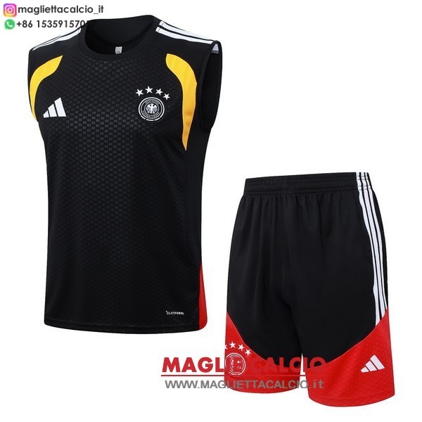 nuova senza maniche formazione set completo divisione magliette germania 2026 nero giallo
