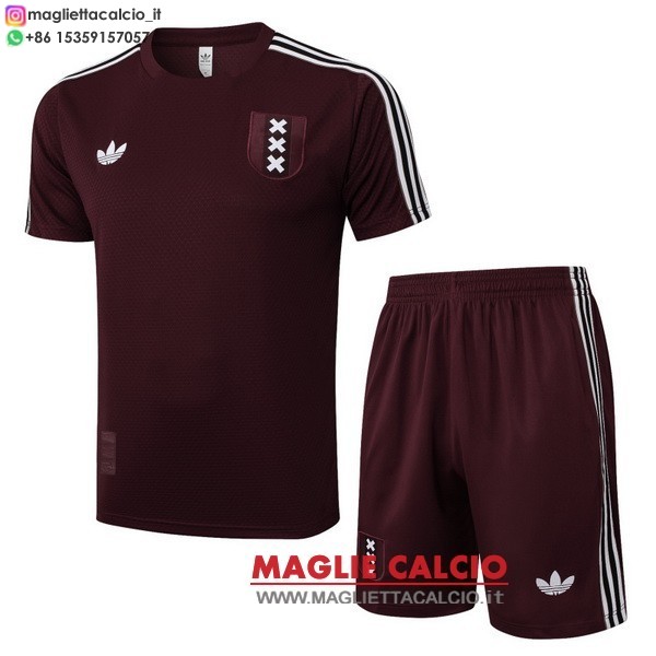 nuova formazione set completo divisione magliette ajax 2025-2026 rosso