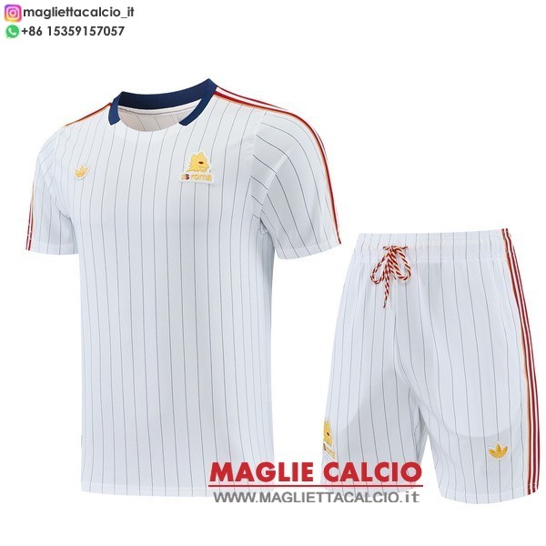 formazione set completo divisione magliette as roma 2026-2027 bianco rosso
