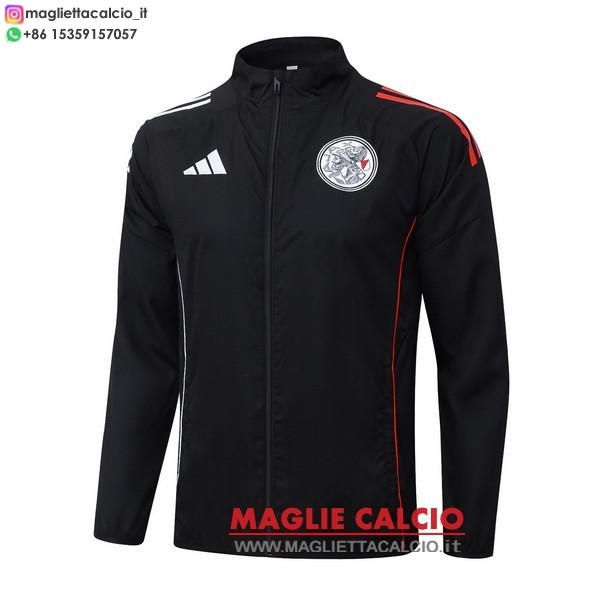 ajax nero giacca a vento 2025-2026