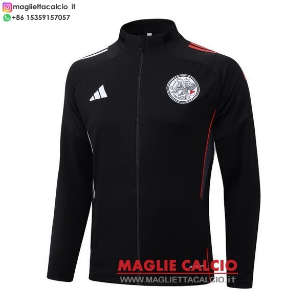ajax nero giacca full zip allenamento 2025-2026